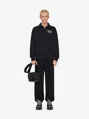 GIVENCHY LOGO徽章Polo衫式卫衣