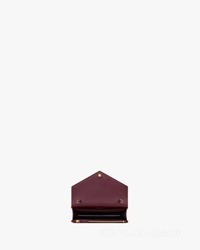 LE CASSANDRE羊皮革信封链条钱包