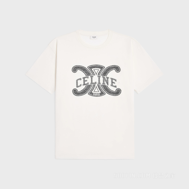宽松T恤 黑色/白色-38AW