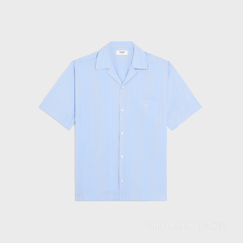 保龄球衫 粉笔白/天蓝色/海军蓝-01KA