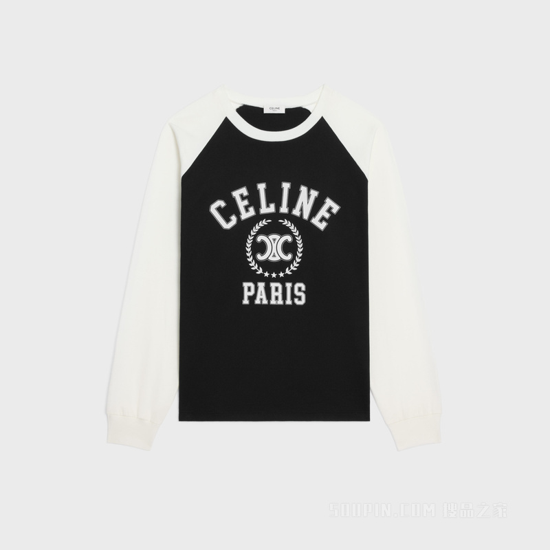CELINE宽松T恤 黑色 / 米白色-38OW