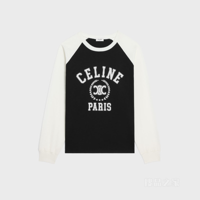CELINE宽松T恤 黑色 / 米白色-38OW