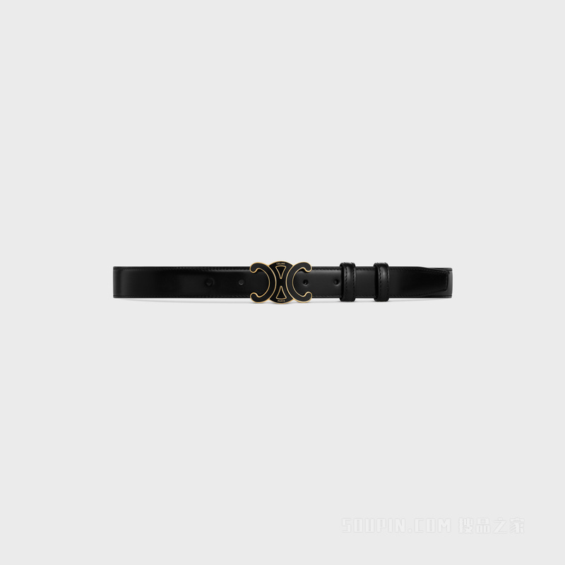 TRIOMPHE中号25毫米腰带 黑色-38IG