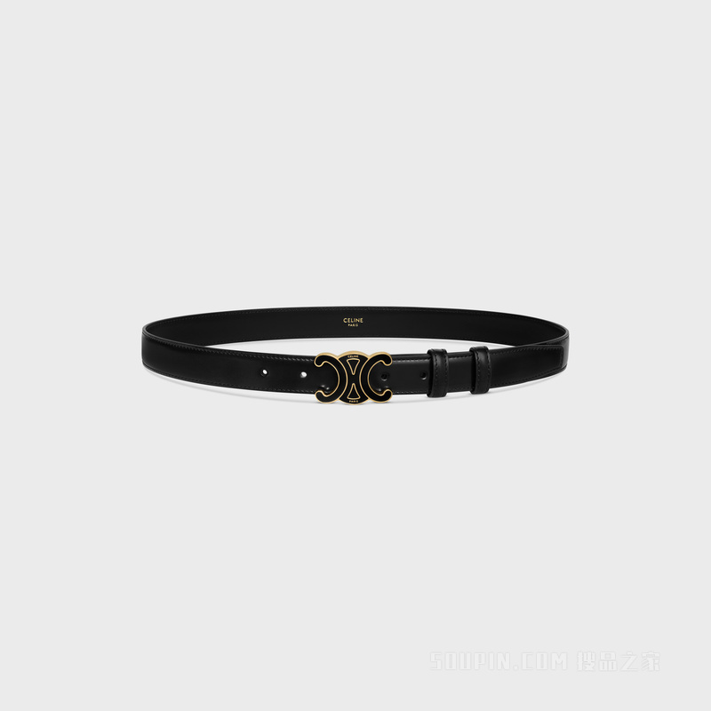 TRIOMPHE中号25毫米腰带 黑色-38IG