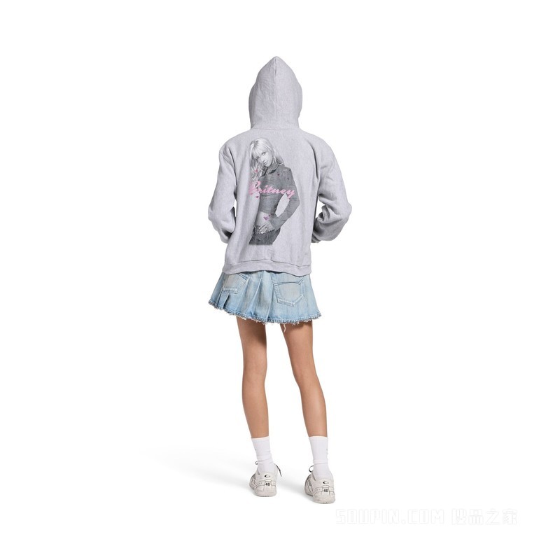 BALENCIAGA MUSIC | BRITNEY SPEARS SERIES HOODIE常规版型拉链连帽卫衣