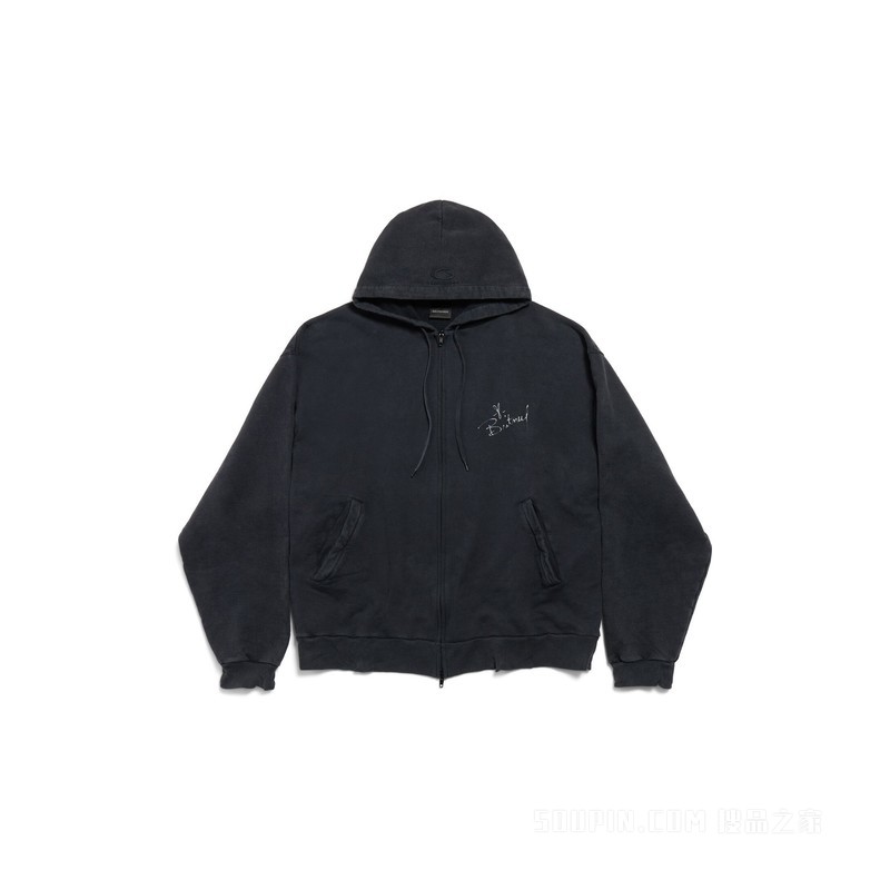 BALENCIAGA MUSIC | BRITNEY SPEARS SERIES HOODIE廓形拉链连帽卫衣