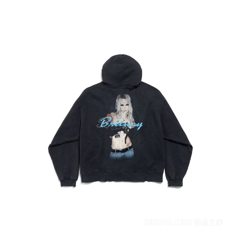 BALENCIAGA MUSIC | BRITNEY SPEARS SERIES HOODIE廓形拉链连帽卫衣