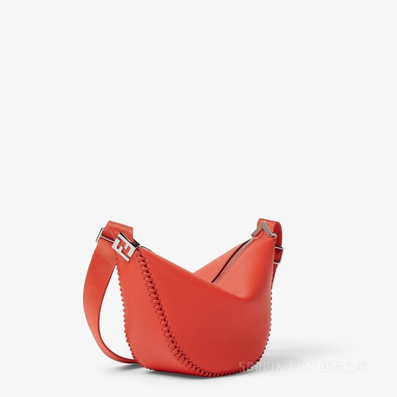 FENDI Roma皮革FENDI Melon小号手袋 珊瑚红皮革手袋