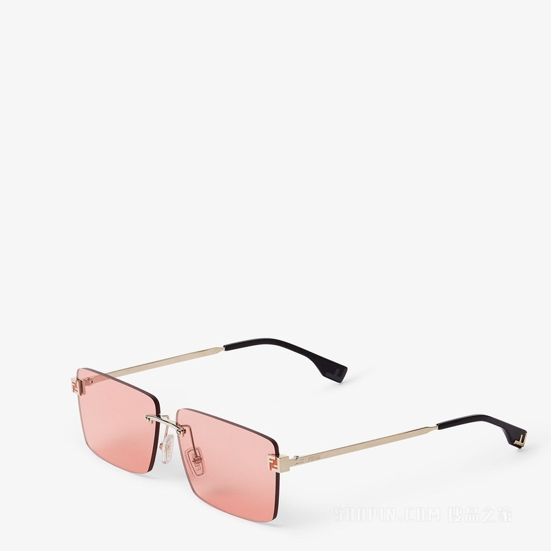 FENDI Sky 金色金属太阳镜
