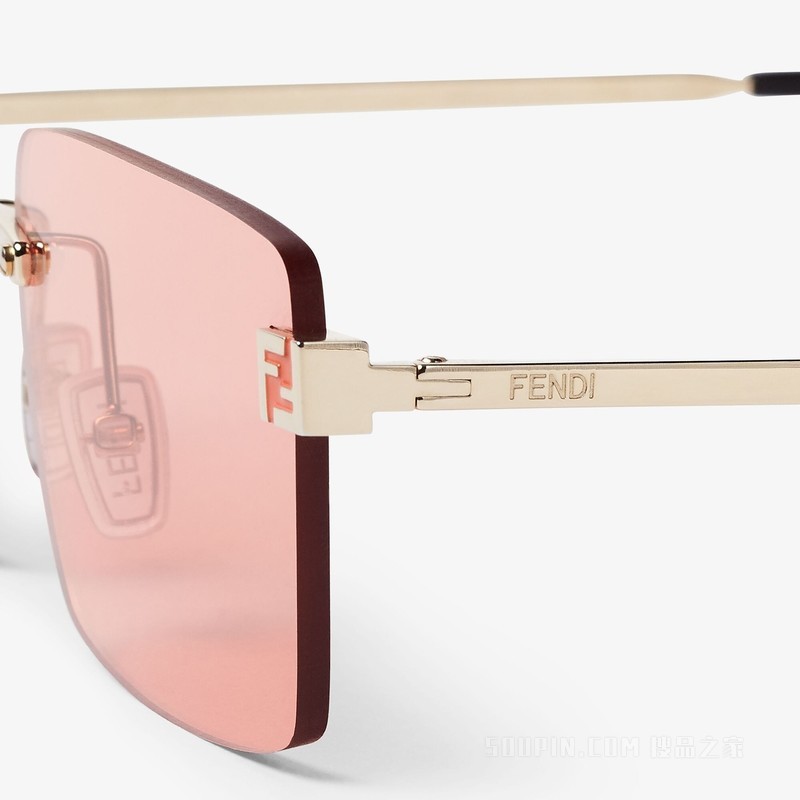 FENDI Sky 金色金属太阳镜