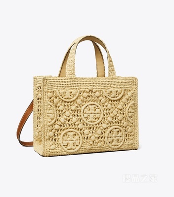 T Monogram 拉菲草手提托特包 自然原色
