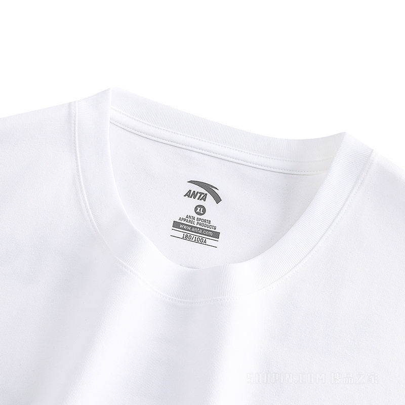 安踏冷萃TEE | 运动复古男子遮热凉感短袖针织衫