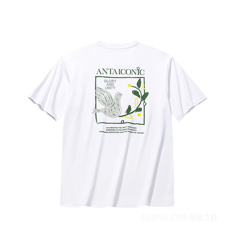 安踏和平鸽TEE | 生活系列ANTA ICONIC男子冰感抗菌短袖针织衫