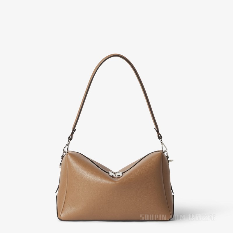 FENDI Lui中号手袋 浅棕色皮革手袋