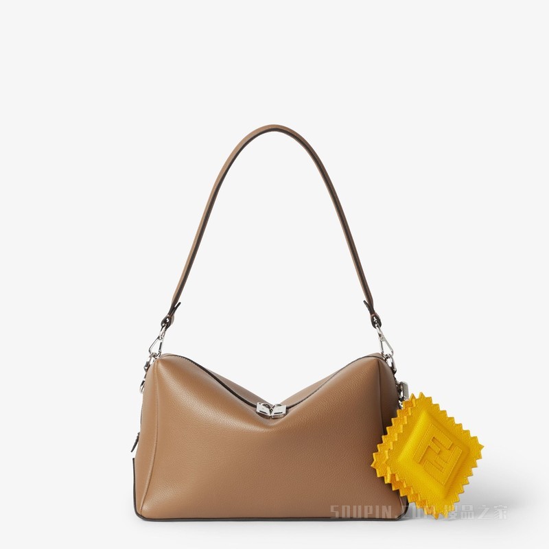 FENDI Lui中号手袋 浅棕色皮革手袋