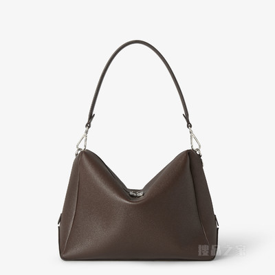 FENDI Lui大号手袋 深棕色皮革手袋