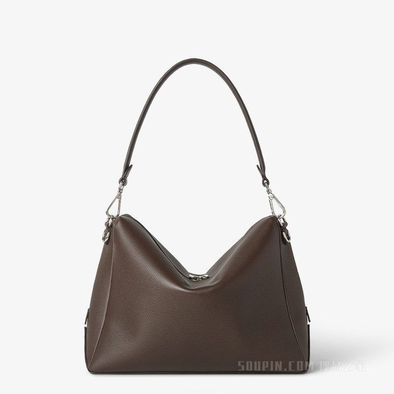 FENDI Lui大号手袋 深棕色皮革手袋