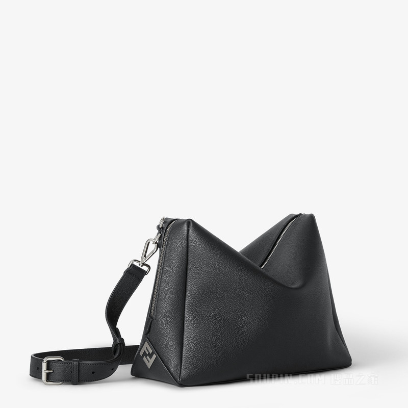 FENDI Lui大号手袋 黑色皮革手袋