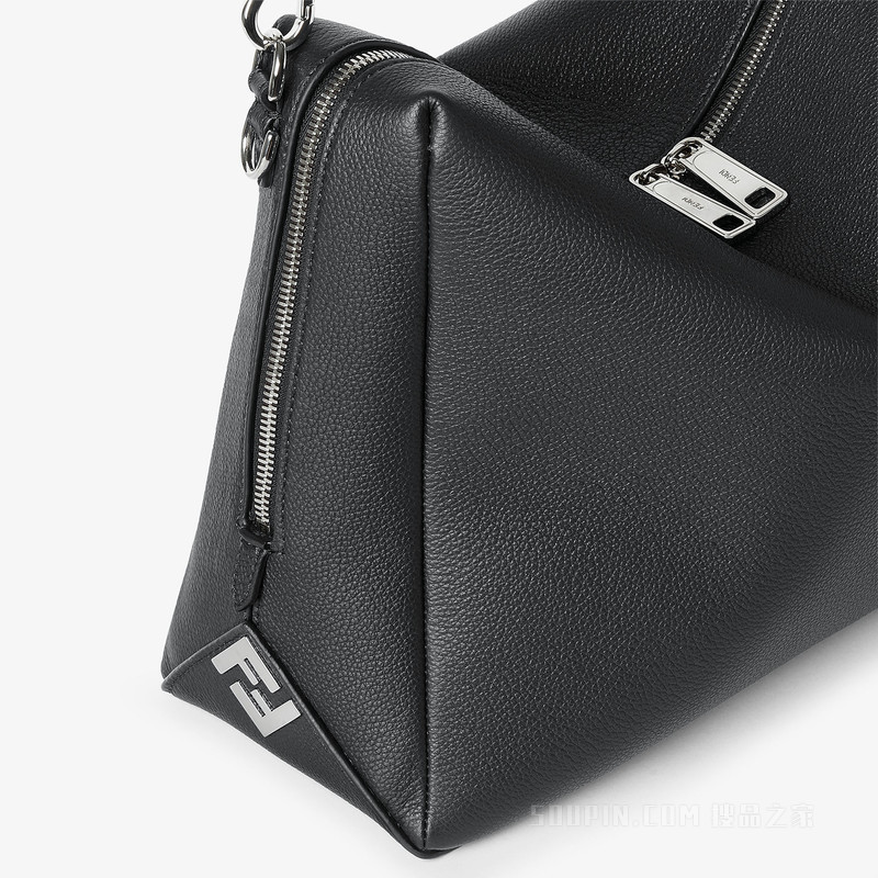 FENDI Lui大号手袋 黑色皮革手袋