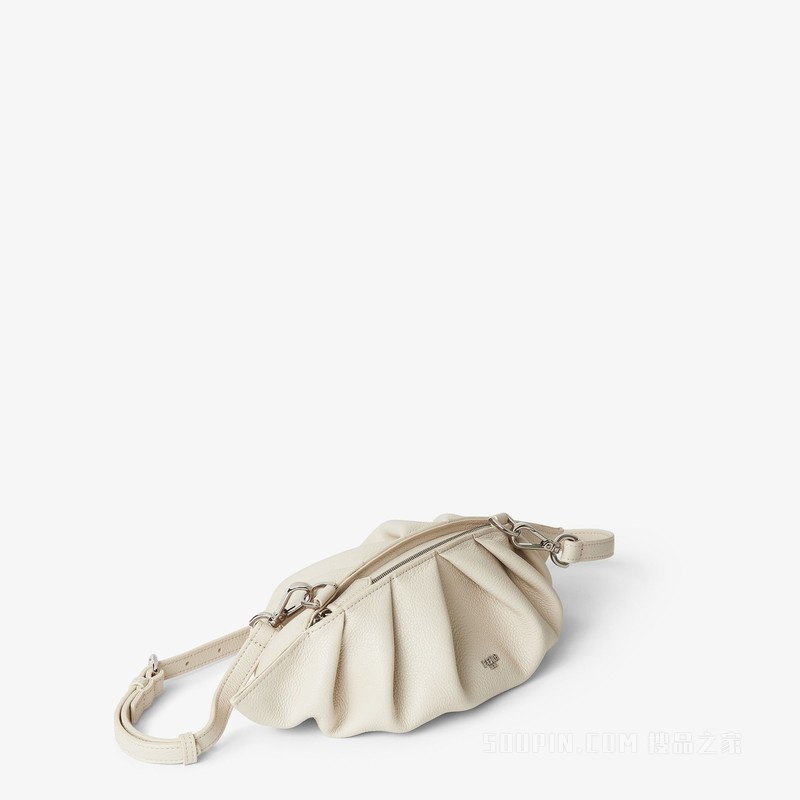 FENDI Food中号手拿包 象牙白色皮革手拿包