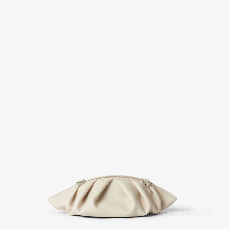 FENDI Food中号手拿包 象牙白色皮革手拿包