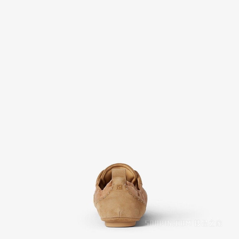 FENDI Fit运动鞋 米色皮革低帮鞋