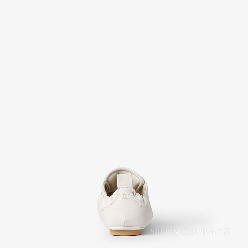 FENDI Fit运动鞋 白色皮革低帮鞋