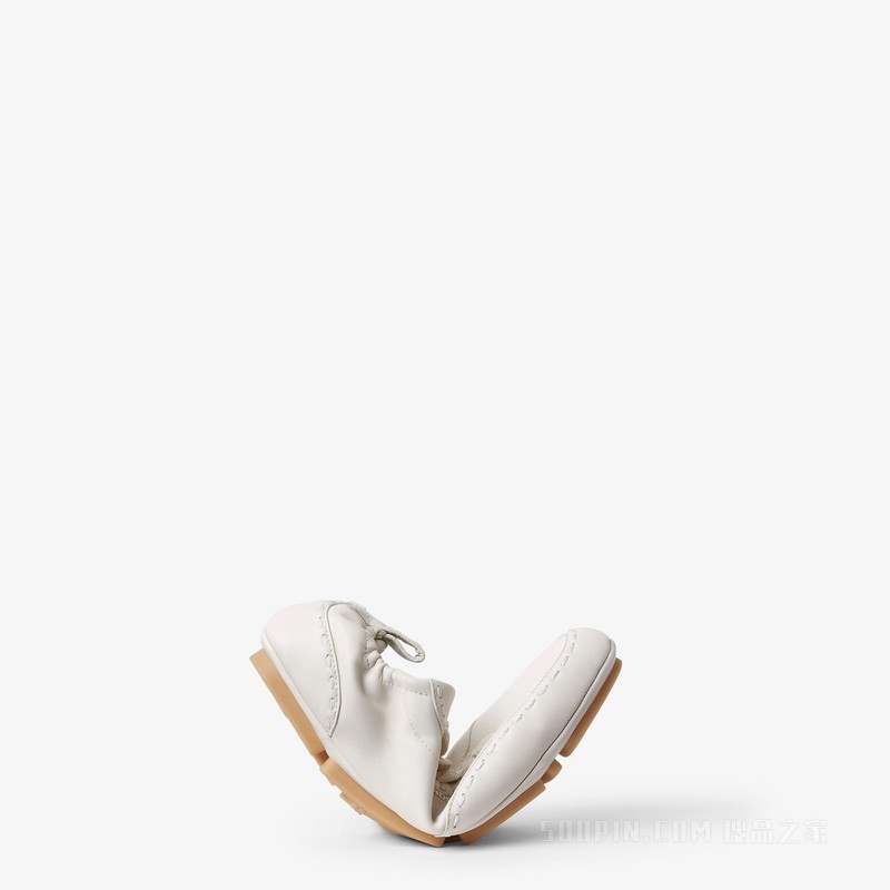 FENDI Fit运动鞋 白色皮革低帮鞋