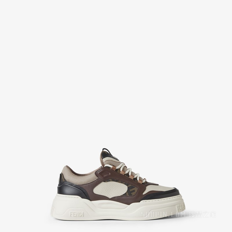 Fendi Force运动鞋 白色皮革低帮鞋
