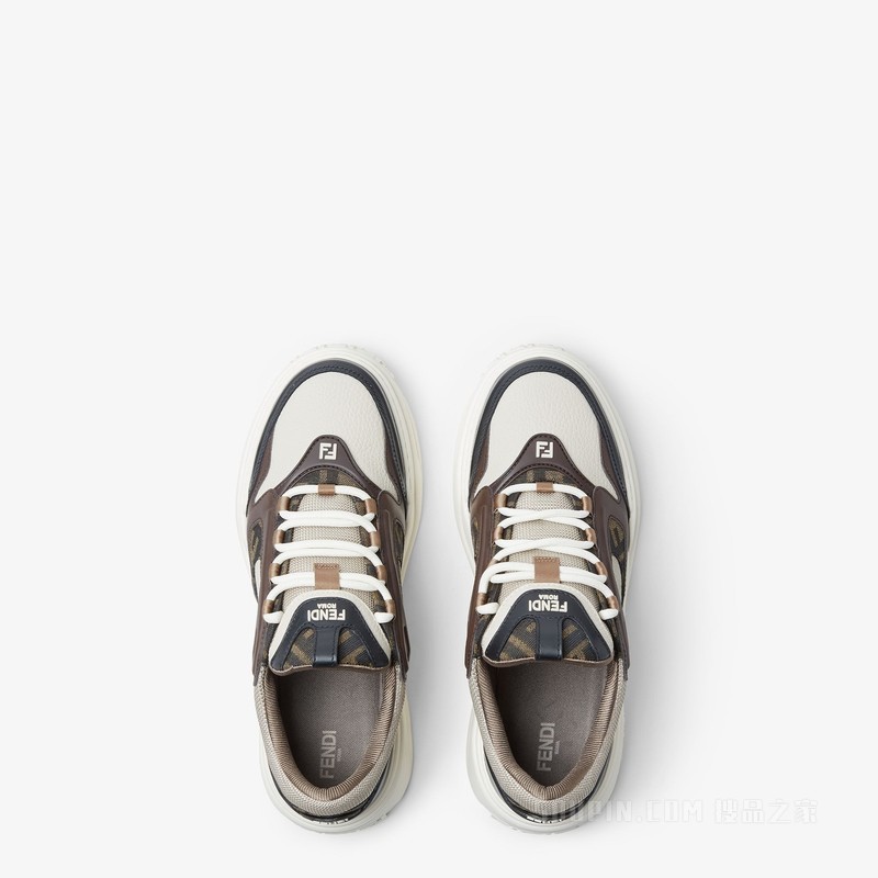 Fendi Force运动鞋 白色皮革低帮鞋