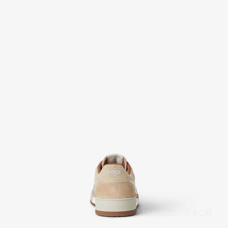 FENDI Match运动鞋 米色FF提花低帮鞋