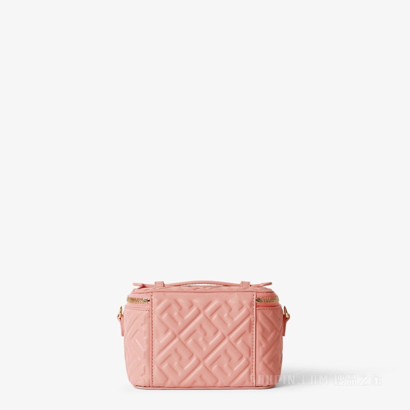 FENDI Vanity FF图案粉红色纳帕皮革迷你手袋