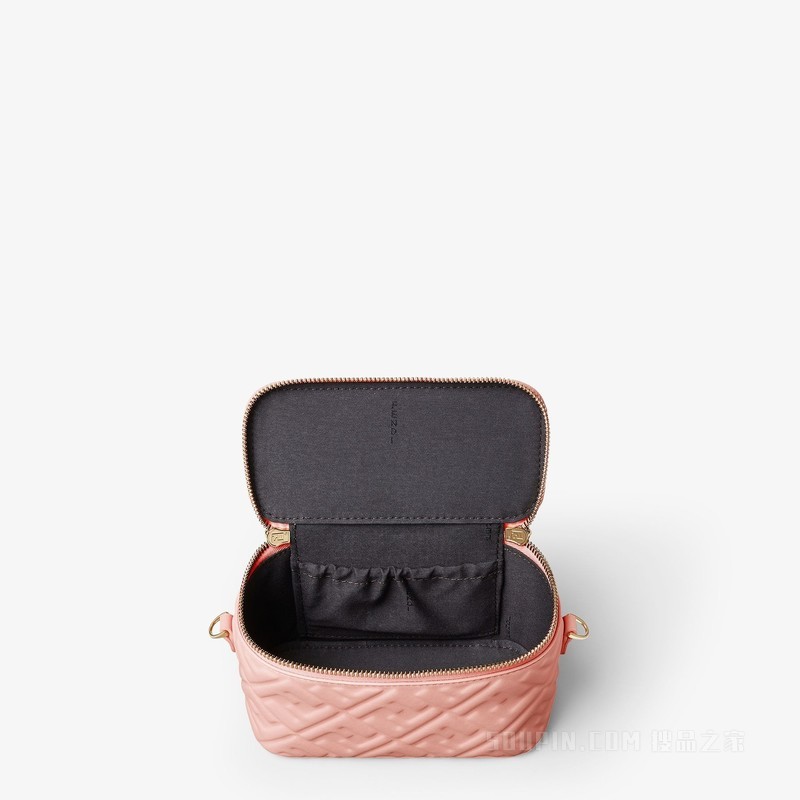 FENDI Vanity FF图案粉红色纳帕皮革迷你手袋