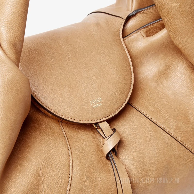 FENDI Spy大号手袋 米色皮革手袋