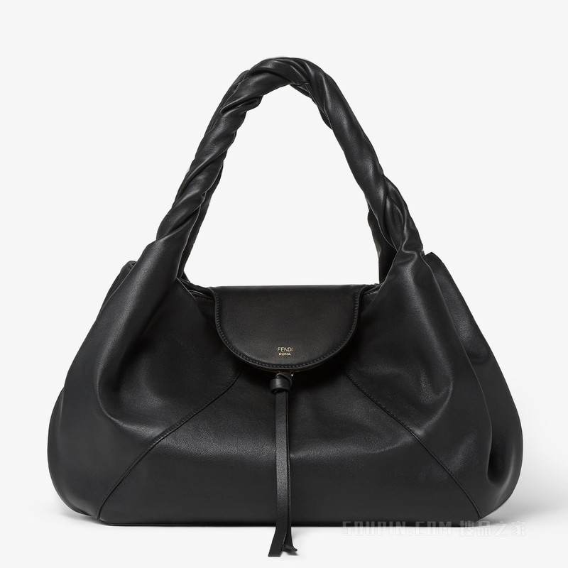 FENDI Spy大号手袋 黑色皮革手袋