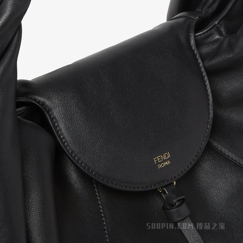 FENDI Spy大号手袋 黑色皮革手袋