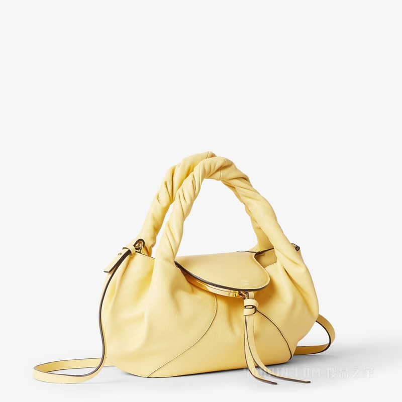 FENDI Spy小号手袋 黄色皮革手袋