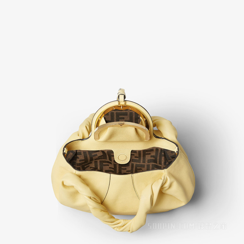 FENDI Spy小号手袋 黄色皮革手袋
