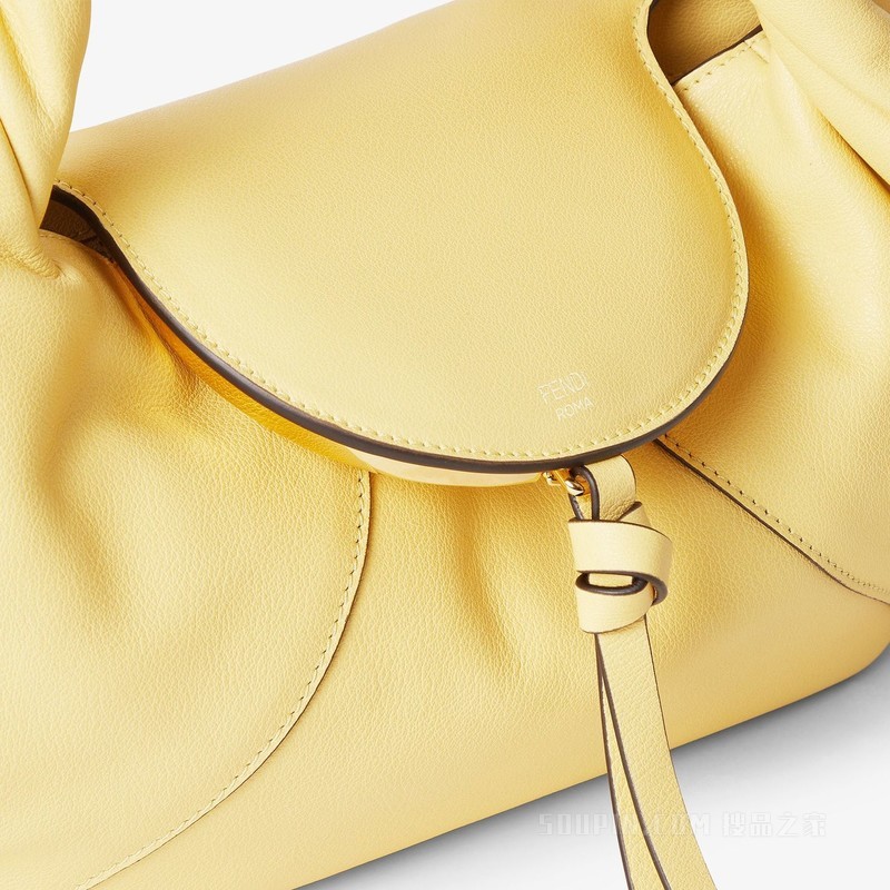 FENDI Spy小号手袋 黄色皮革手袋