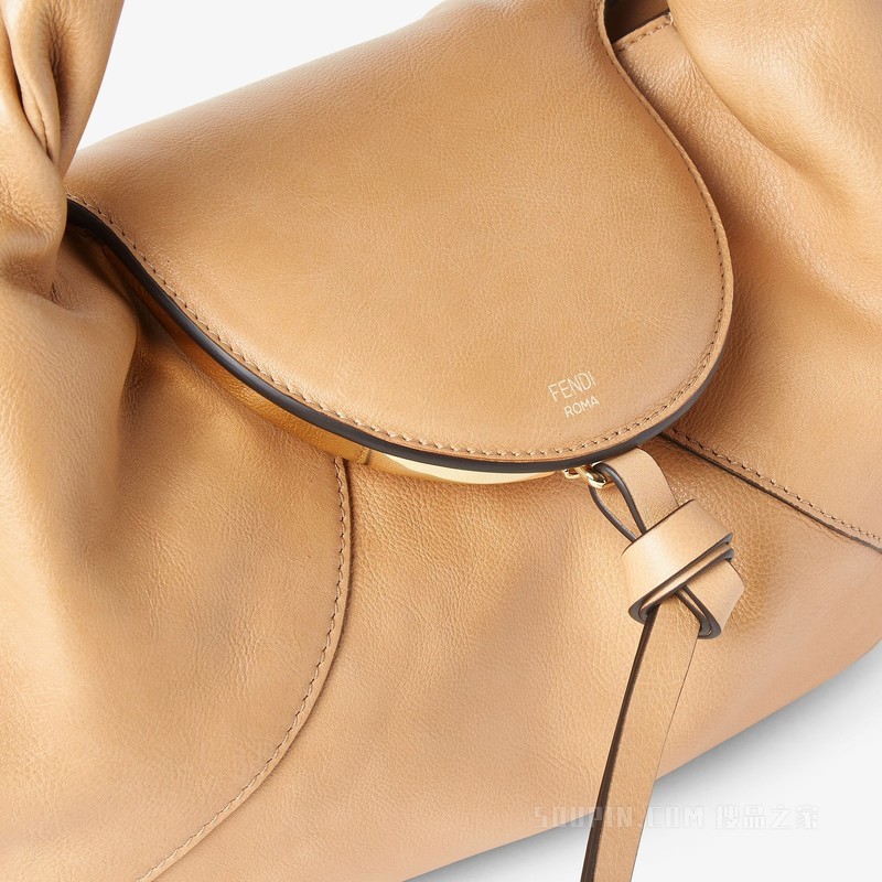 FENDI Spy小号手袋 米色皮革手袋