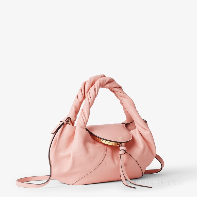 FENDI Spy小号手袋 粉红色皮革手袋
