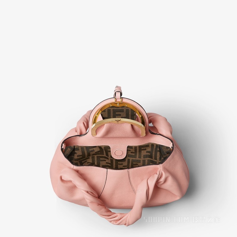FENDI Spy小号手袋 粉红色皮革手袋