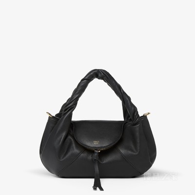 FENDI Spy小号手袋 黑色皮革手袋