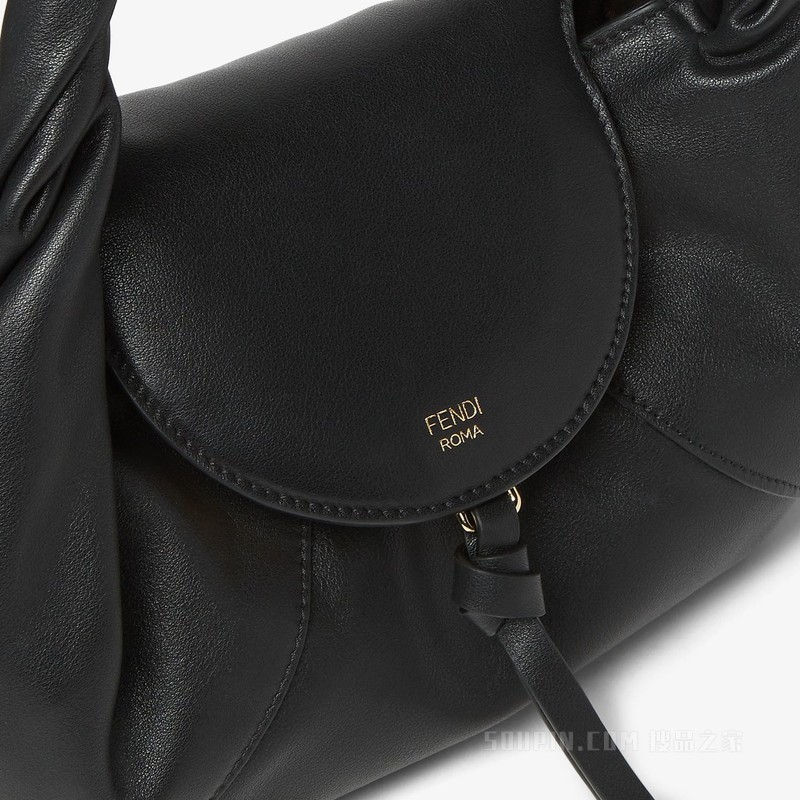 FENDI Spy小号手袋 黑色皮革手袋