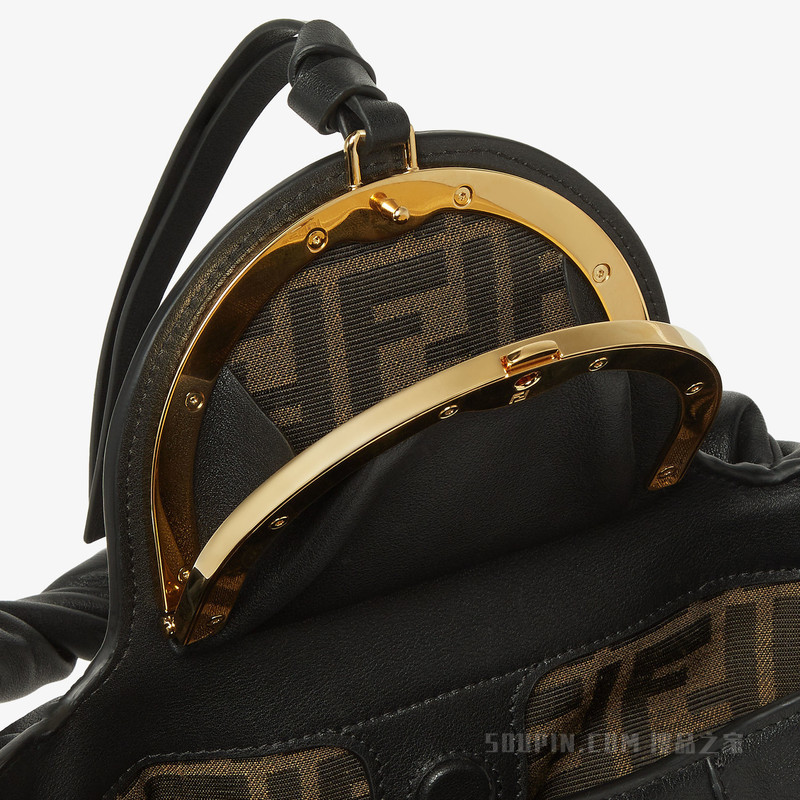 FENDI Spy小号手袋 黑色皮革手袋