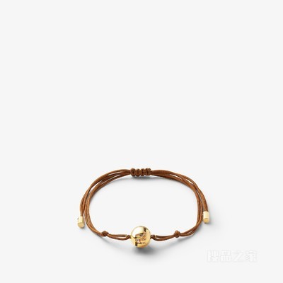 FENDI Sphera手链 棕色绳索和金色金属手链