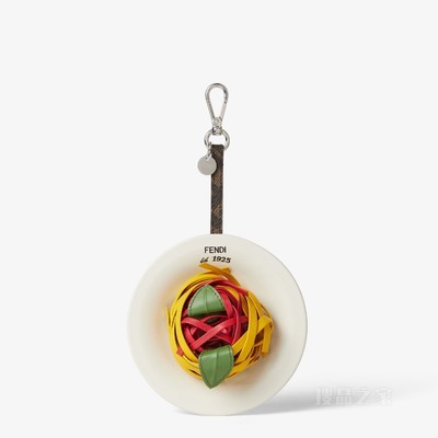 Spaghetti吊饰 拼色皮革吊饰