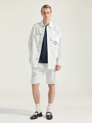 茧型廓形GIVENCHY Paris LOGO刺绣外套式衬衫
