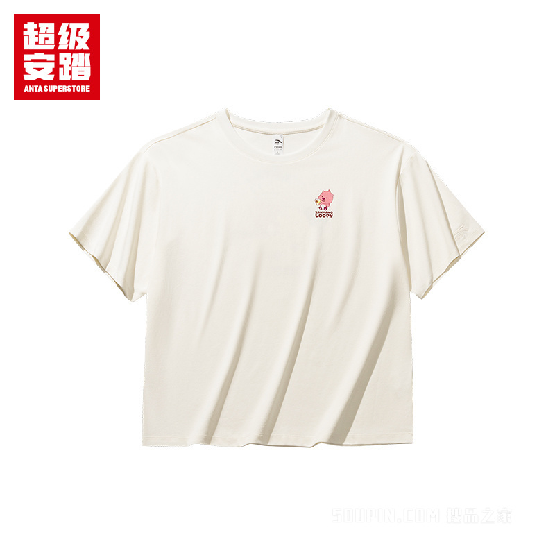 超级安踏×ZANMANGLOOPY联名女子冰肤短袖针织衫