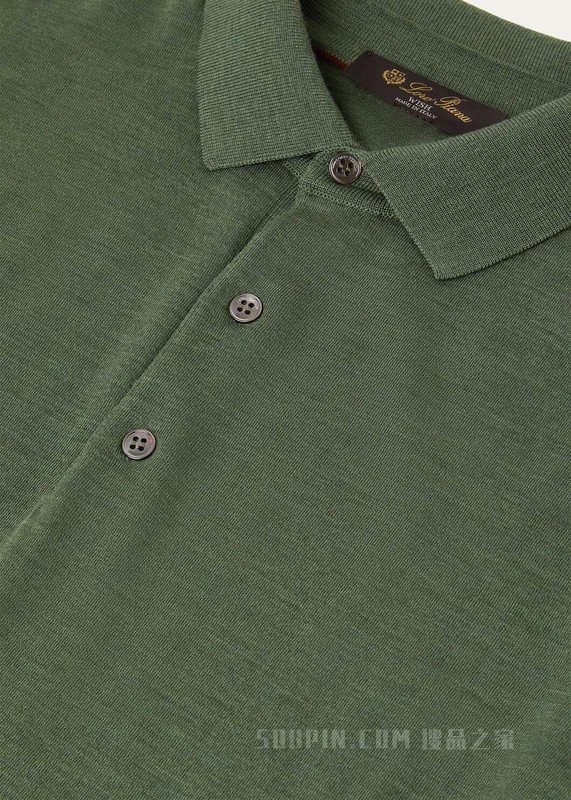 Loro Piana 男士 Polo 针织衫 初剪羊毛